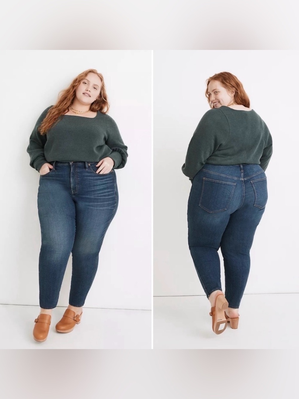 MADEWELL Curvy High-Rise Skinny Jeans in Lanette Wash Plus Size 16W